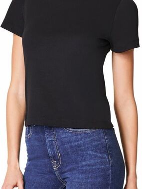 SPANX Black Short Sleeve Cool Cotton Crew Neck Tee NWT XLarge